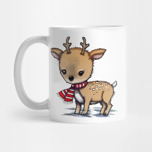 Little Deer Holiday Art by Molly Harrison Mug